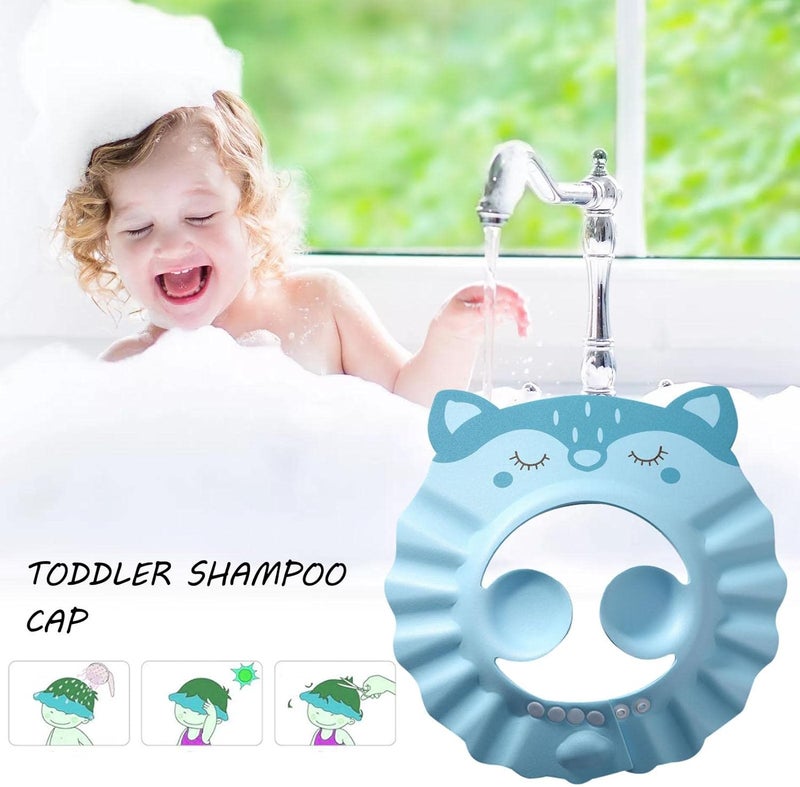 ويوبلز قبعة استحمام للأطفال قابلة للتعديل لحماية العينين والأذنين والوجه، غطاء لغسل شعر الأطفال، قبعة استحمام للأطفال، واقي للشعر، أدوات مساعدة لغسل الشعر بالشامبو للأطفال الصغار والكبار، قبعة استحمام - Image 3